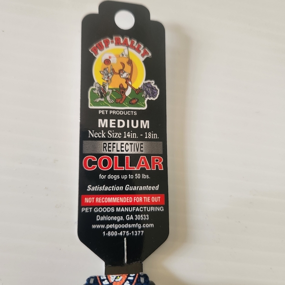 Auburn Dog Collar Adjustable  Size Medium (14in -18in) - Picture 5 of 6